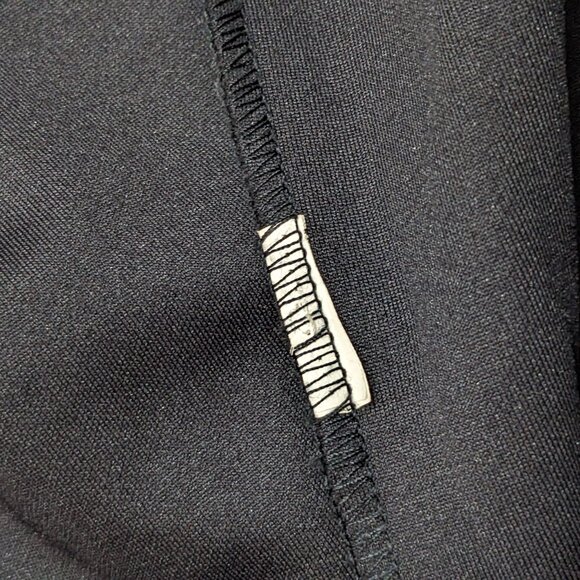 Zara Woman Basic Black Long Sleeve Embroidered Floral Shift Dress Ruffle Hem S - Picture 10 of 10